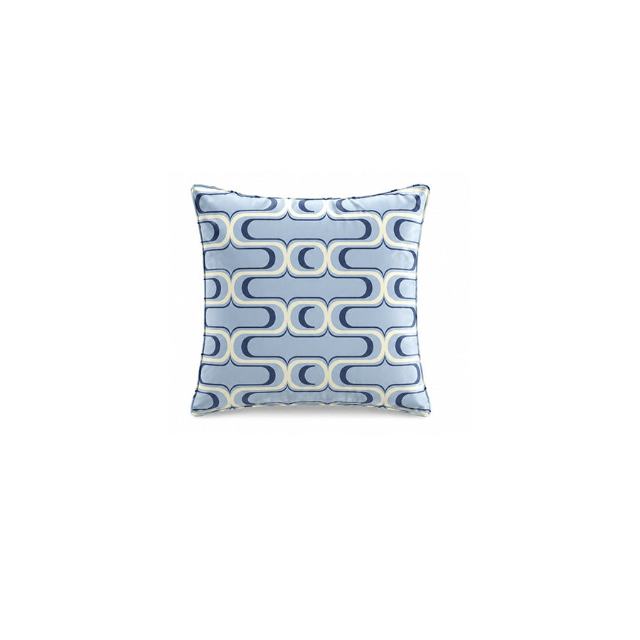 Blues Geometric Cushion