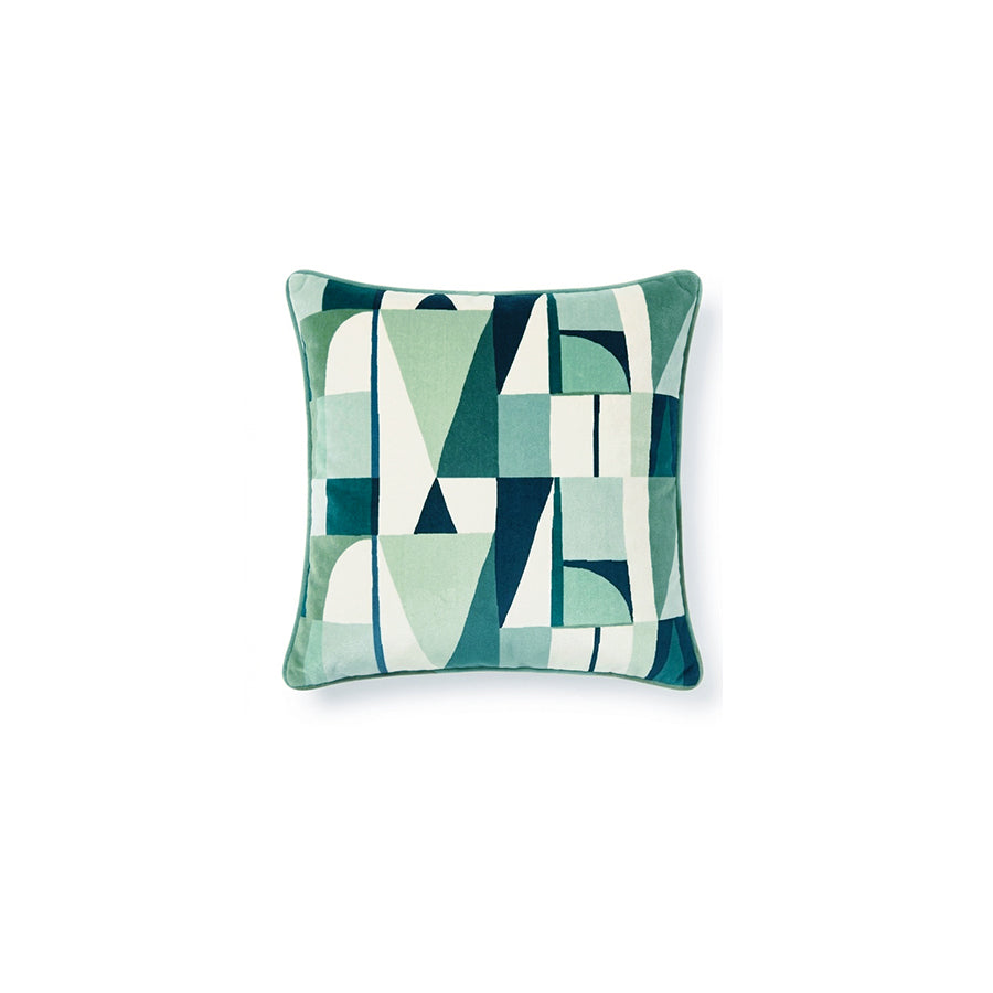 Navy Geometric Cushion