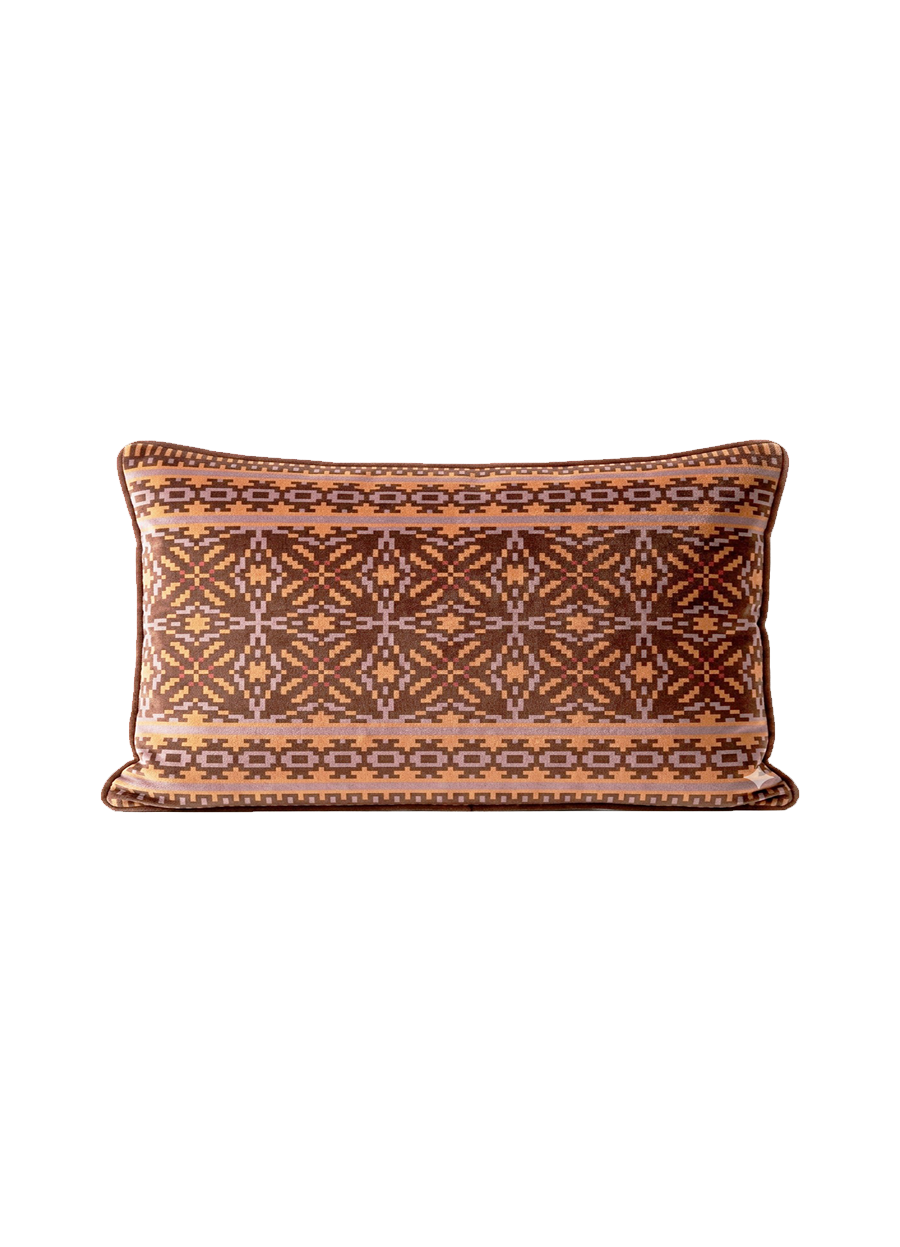 BS4 Borders -Beige printed cushion