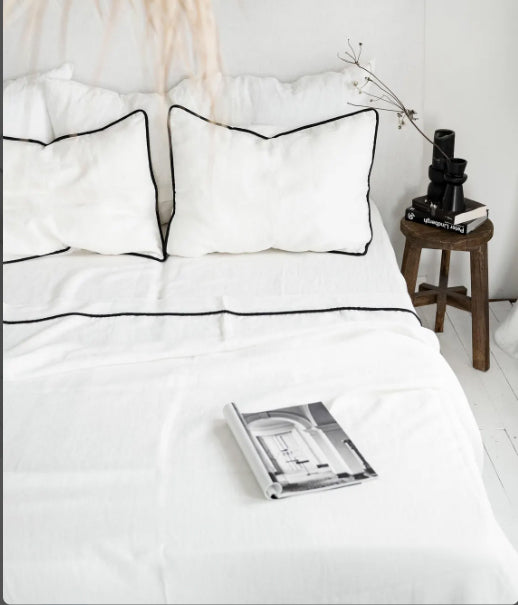 Piping Upper sheet+2 pillow cases