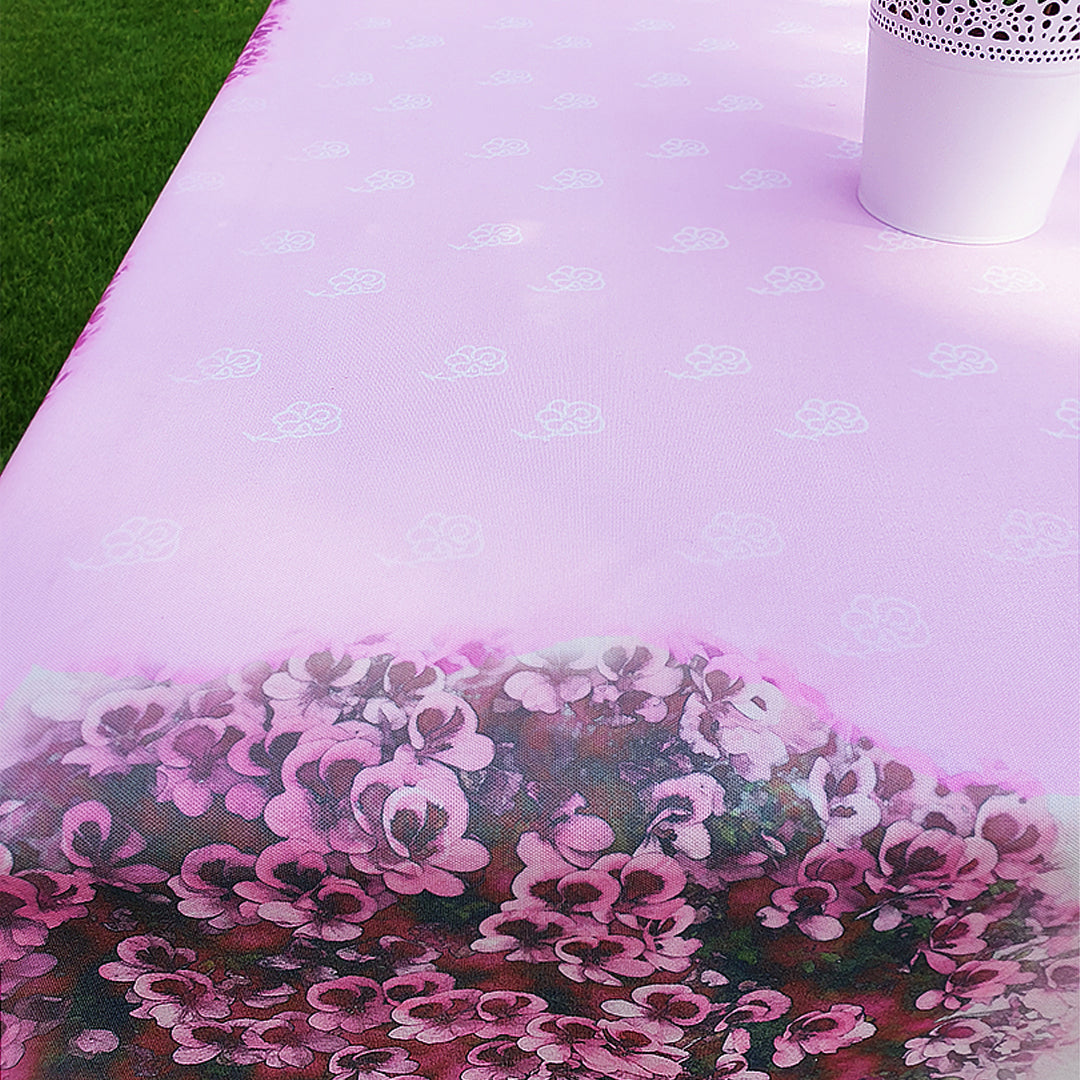 Pink Flowery Square tablecloth