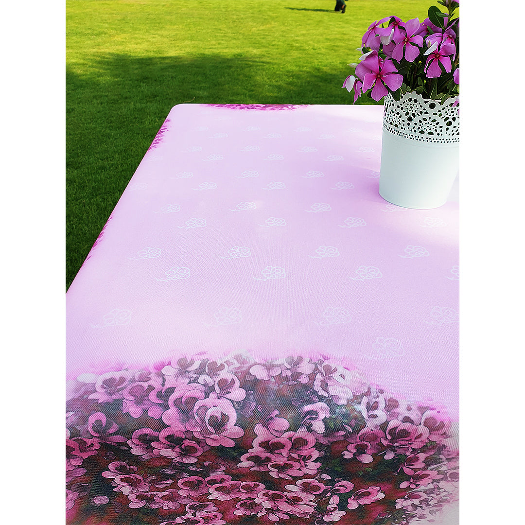 Pink Flowery Square tablecloth