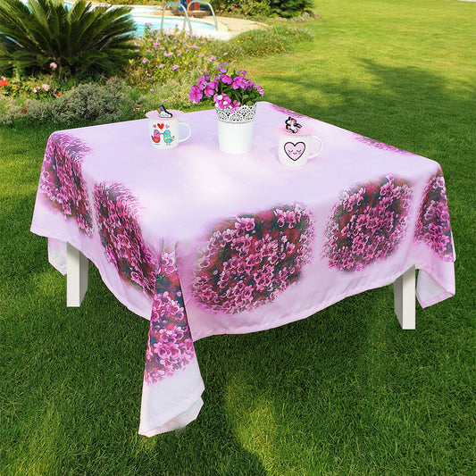 Pink Flowery Square tablecloth