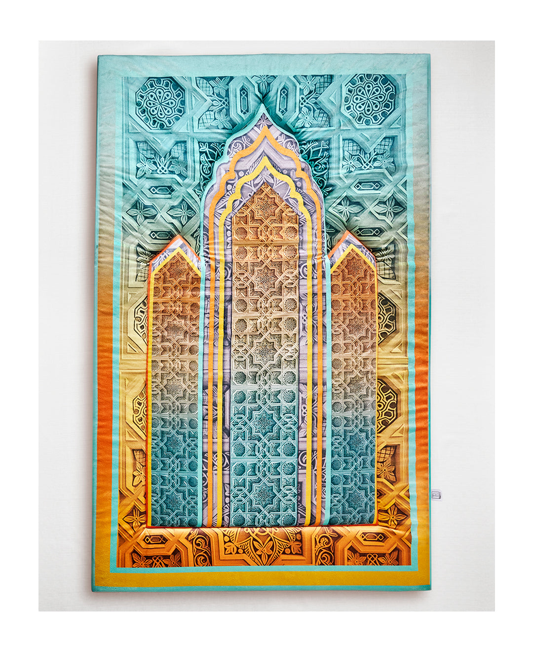 Mint Islamic Padded Praying Carpet