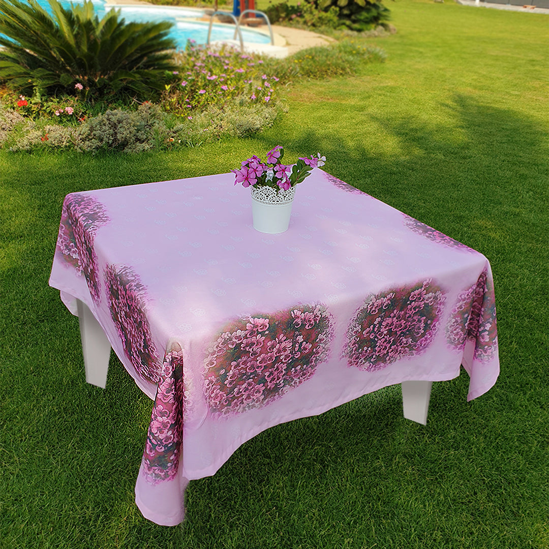Pink Flowery Square tablecloth