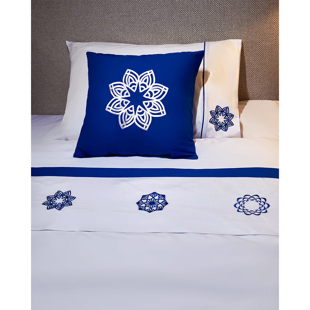 Blue Mandala Embroidered Cushion