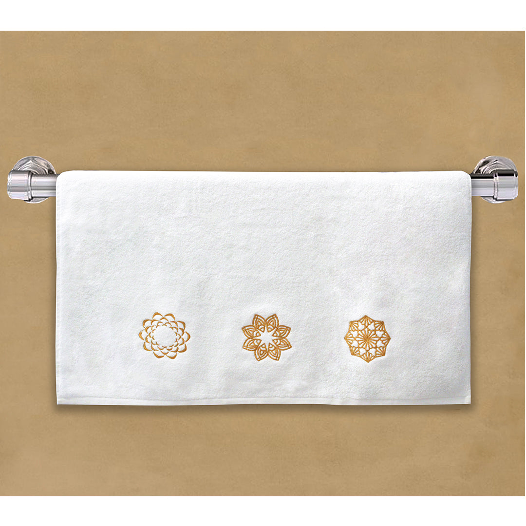 Embroidered Golden Full Bed set