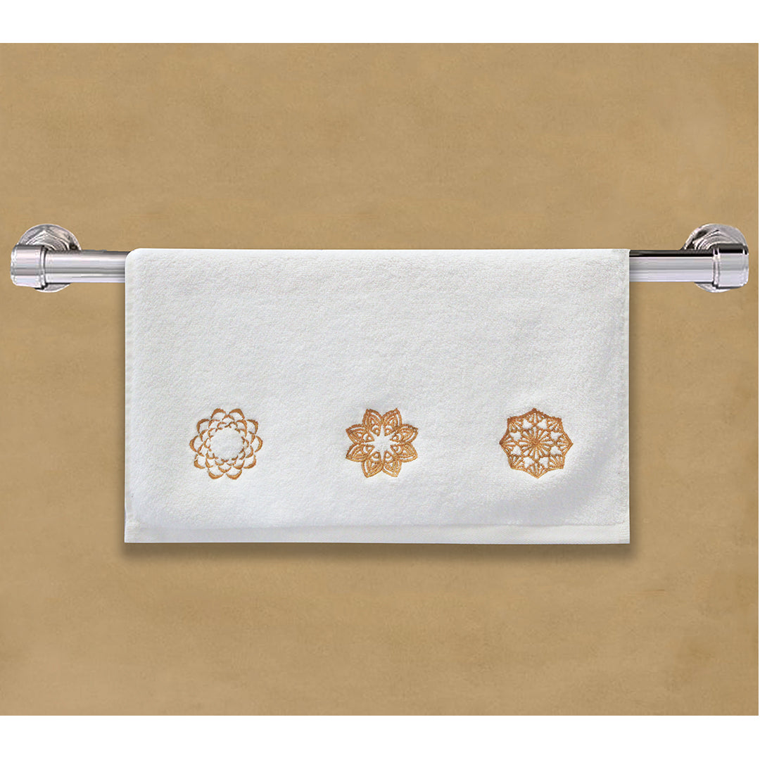 Embroidered Golden Full Bed set