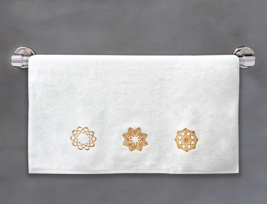Gold Embroidered Towel
