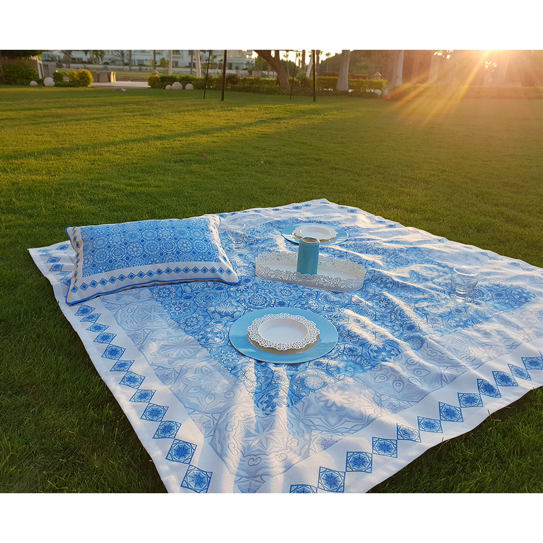 Light Blue Square tablecloth