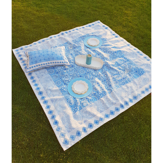 Light Blue Square tablecloth