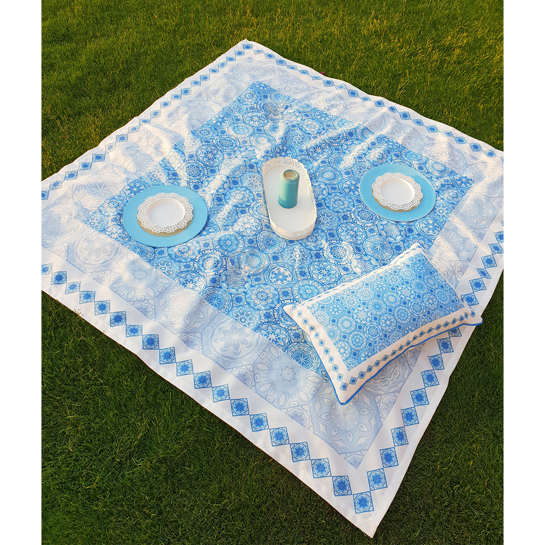Light Blue Square tablecloth