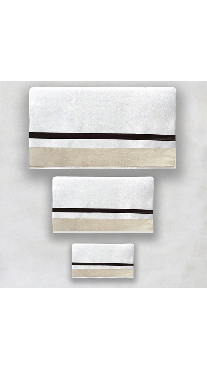 Beige Black Full Bed set