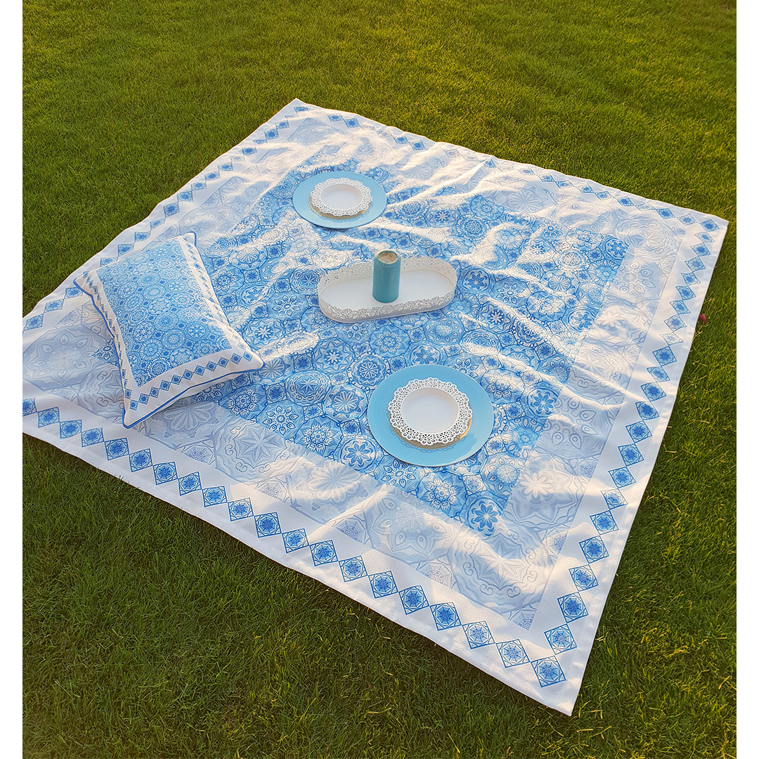 Light Blue Square tablecloth