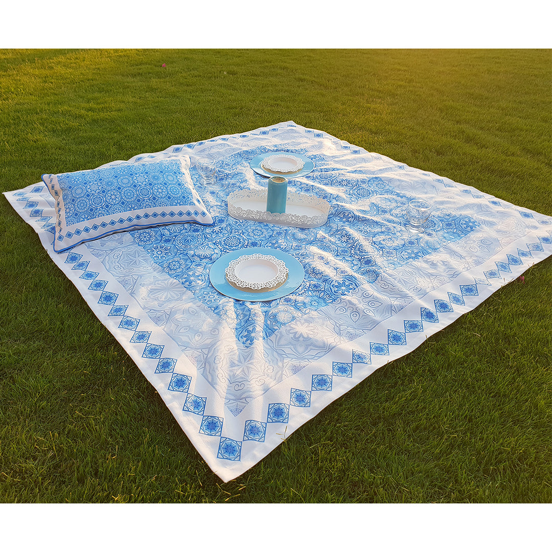 Light Blue Square tablecloth