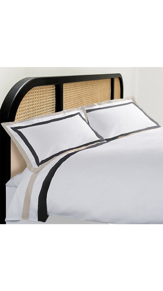 Black Beige Linen  Upper sheet