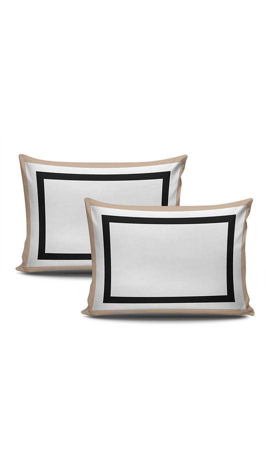 Black Beige Pillow Cases