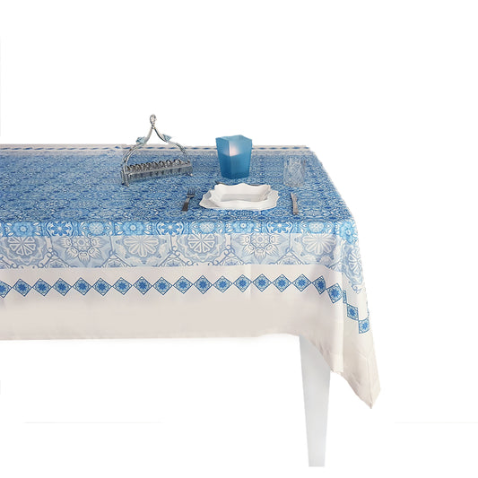 Light blue Rectangular Table cloth