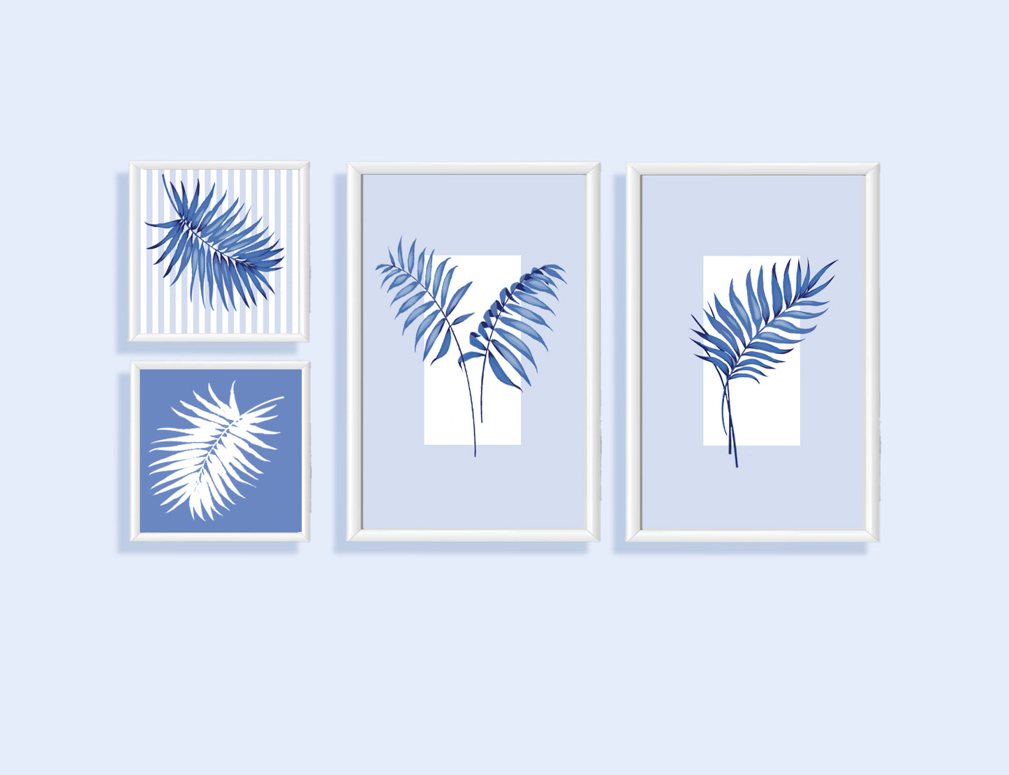 Blue Palm Frame Artwork