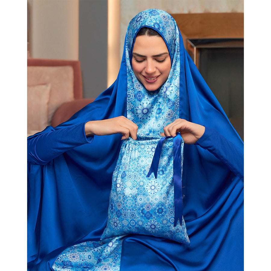 Blue Floral Full praying set .
