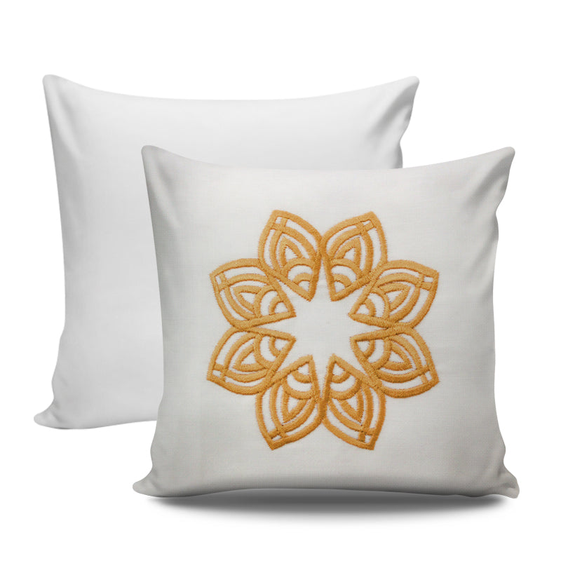 Golden Embroidered Cushion