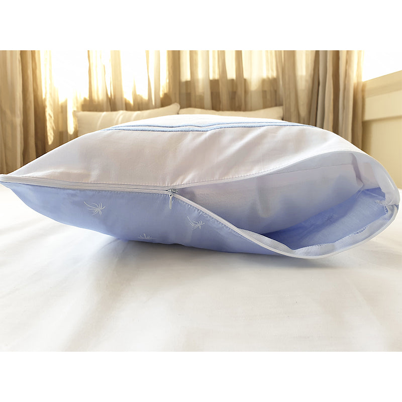 Light Blue Palm Cushion
