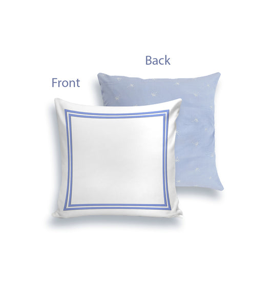 Light Blue Palm Cushion
