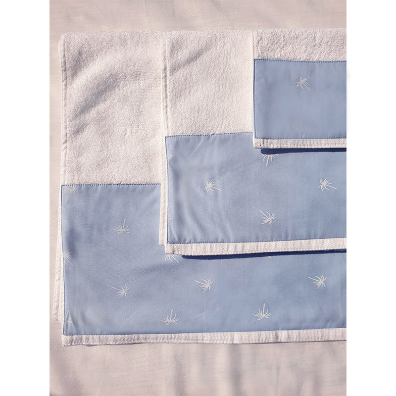 Light Blue Palm Towels