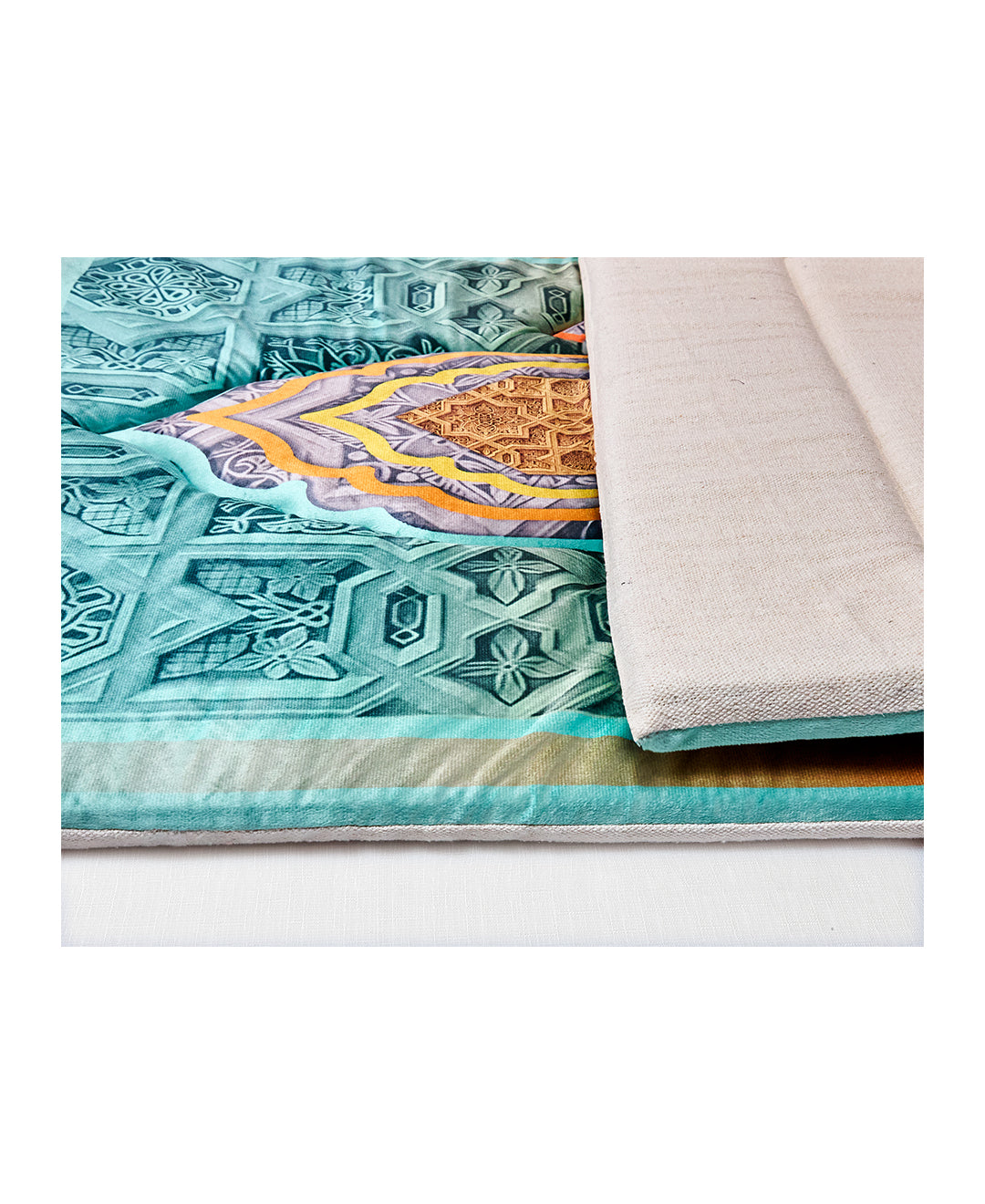 Mint Islamic Padded Praying Carpet