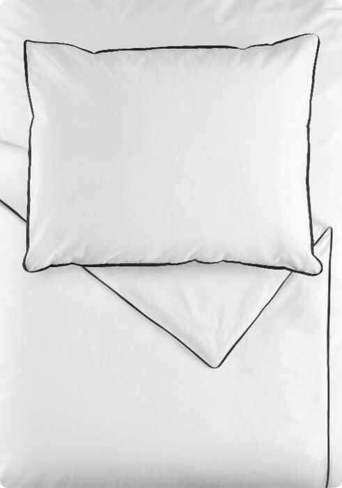 Piping Duvet cover+2 pillow cases