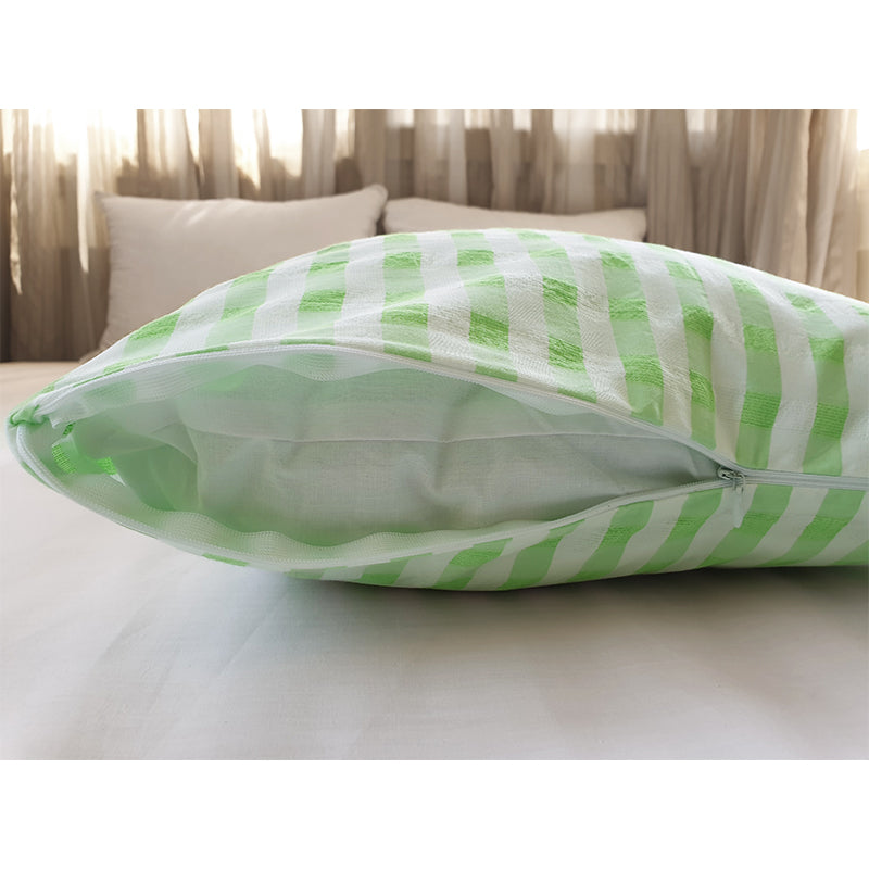 Green Checked Cushion