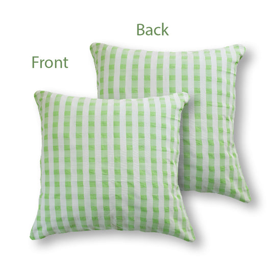 Green Checked Cushion