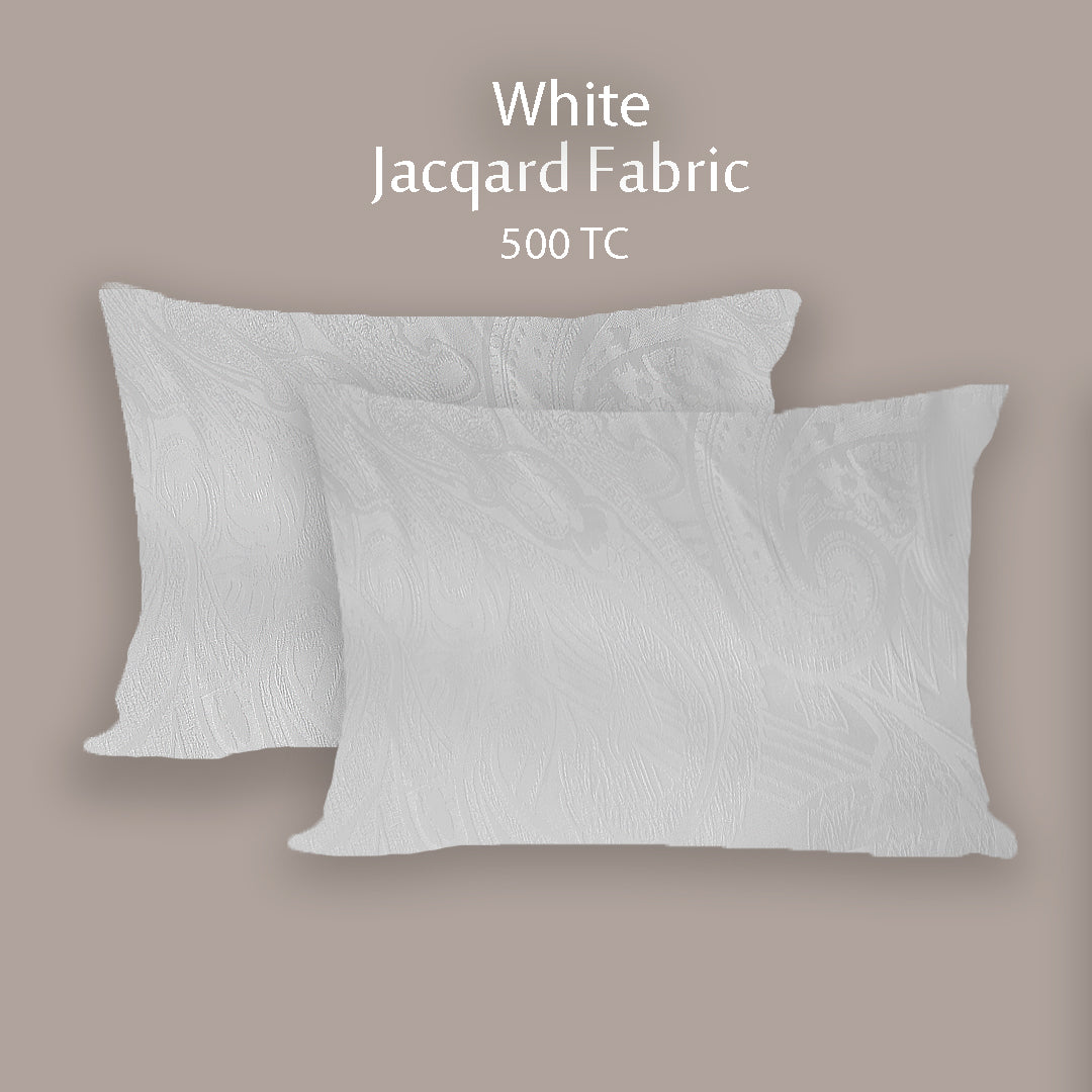 White Jacquard Pillow Cases