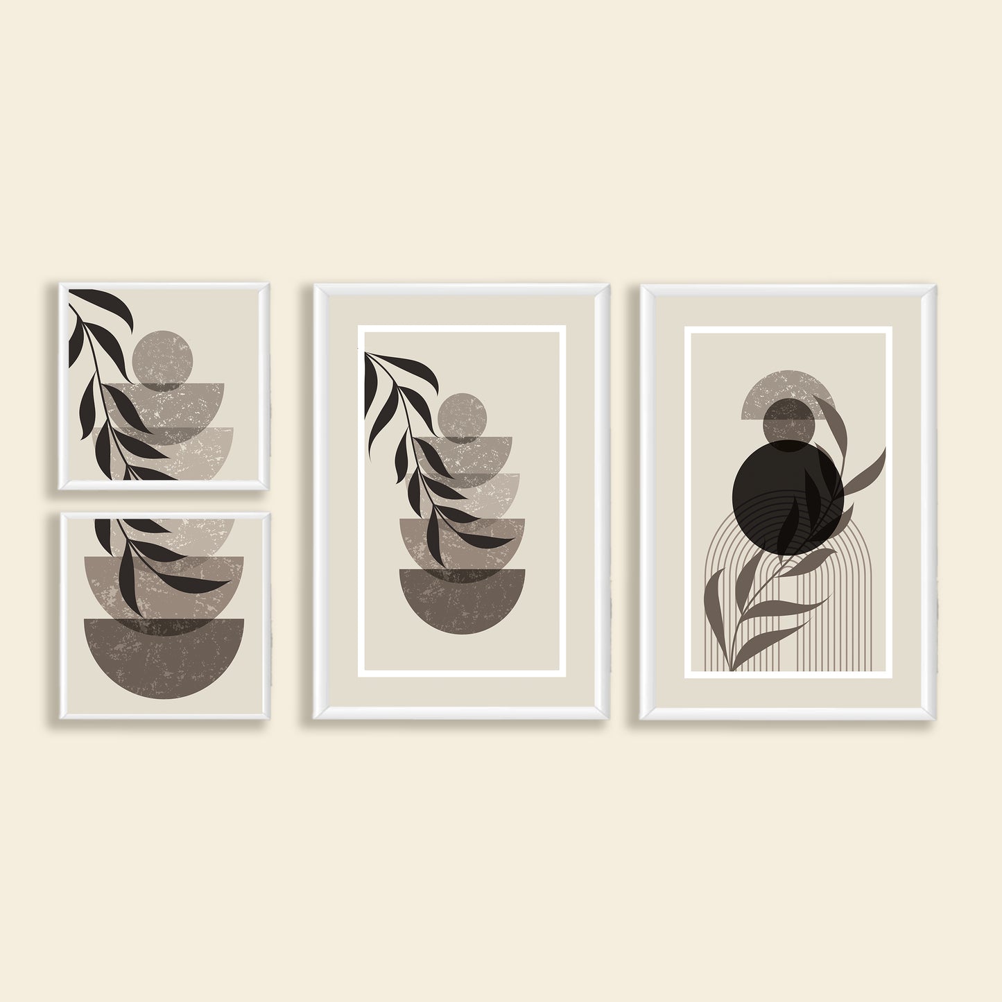 Beige Black Frame Artwork