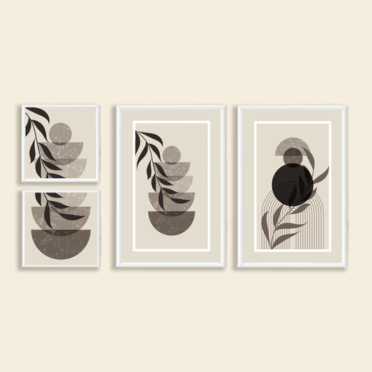Beige Black Frame Artwork