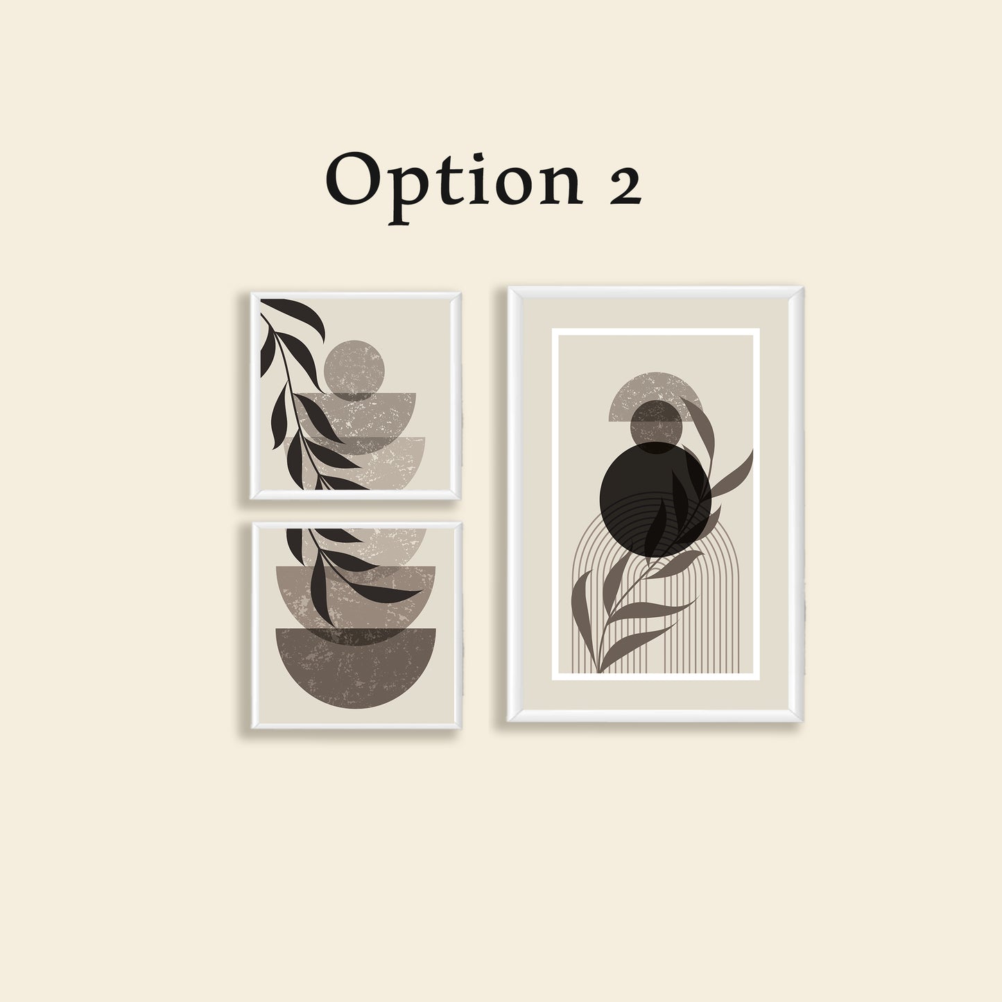 Beige Black Frame Artwork