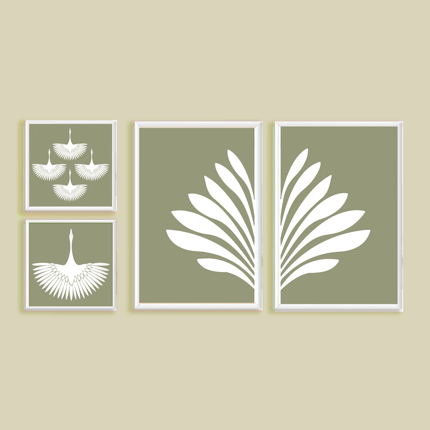Gray olive  Frame Artwork.