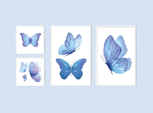 Blue Butterflies Frame Artwork