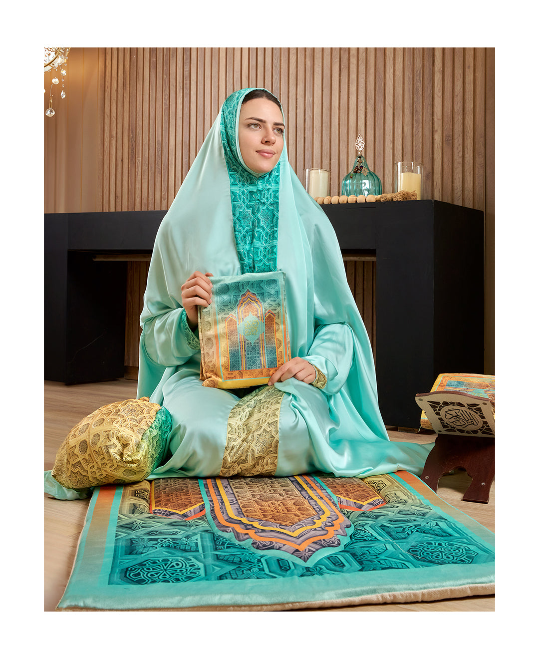 Mint Islamic motifs Full praying set