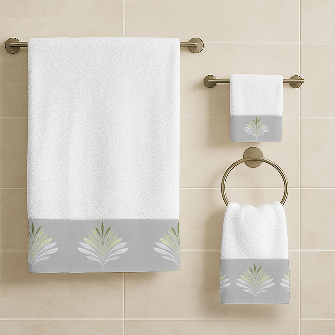Gray Lotus Towels