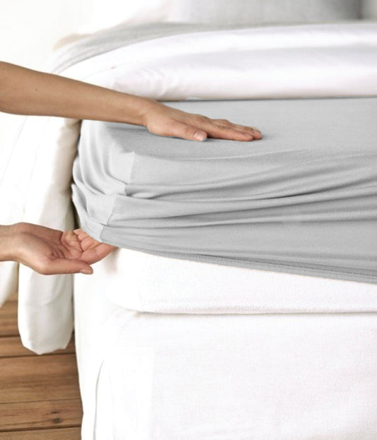 Gray Plain Fitted Sheet
