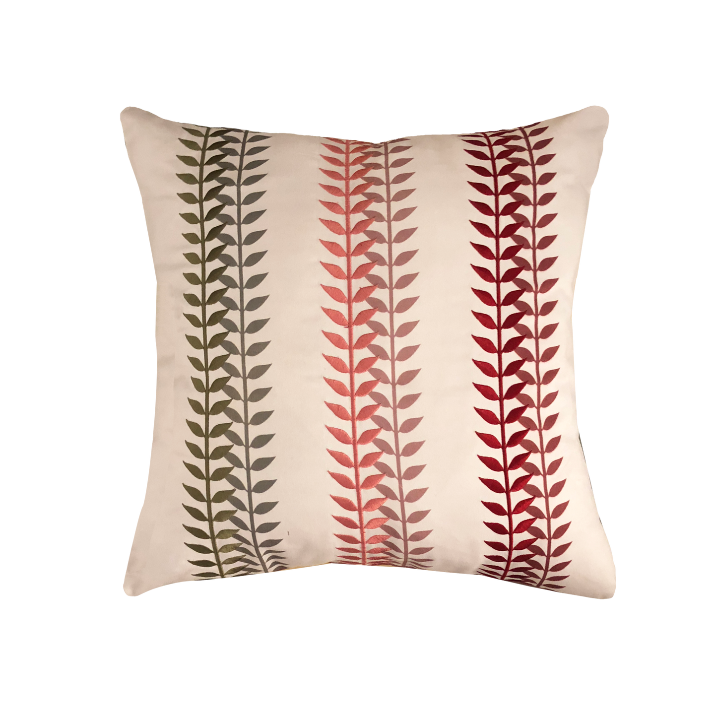 Embroidered Leaf Cushion.