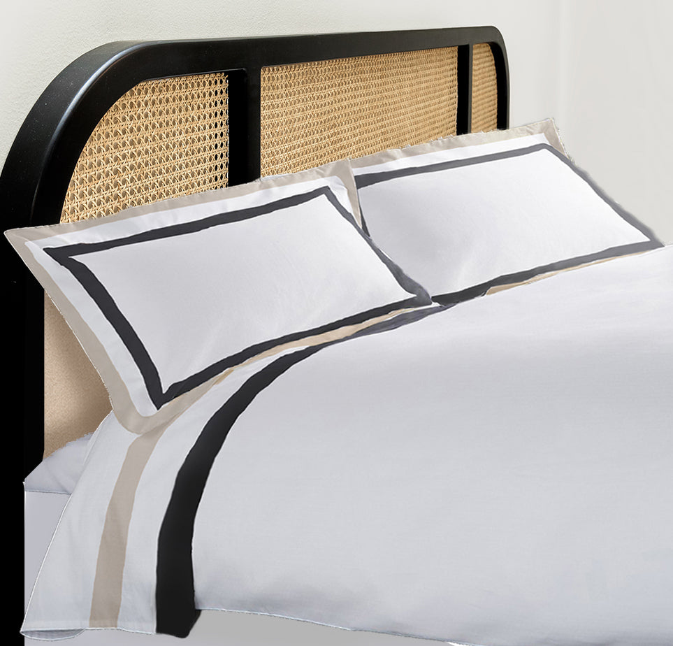 Black Beige Linen  Upper sheet