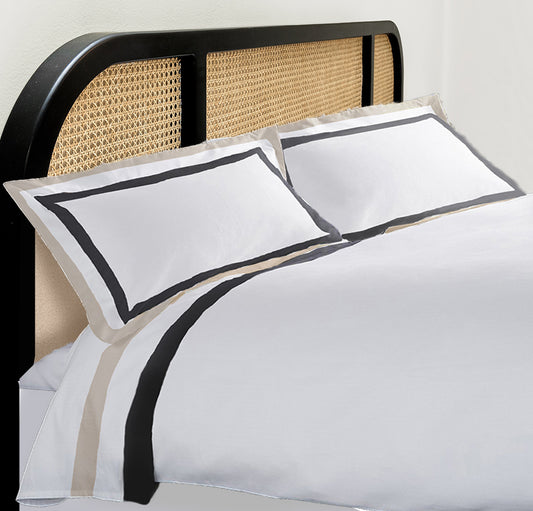 Black Beige Linen  Upper sheet