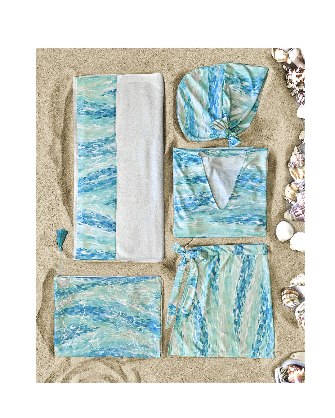 Mint waves Beach set