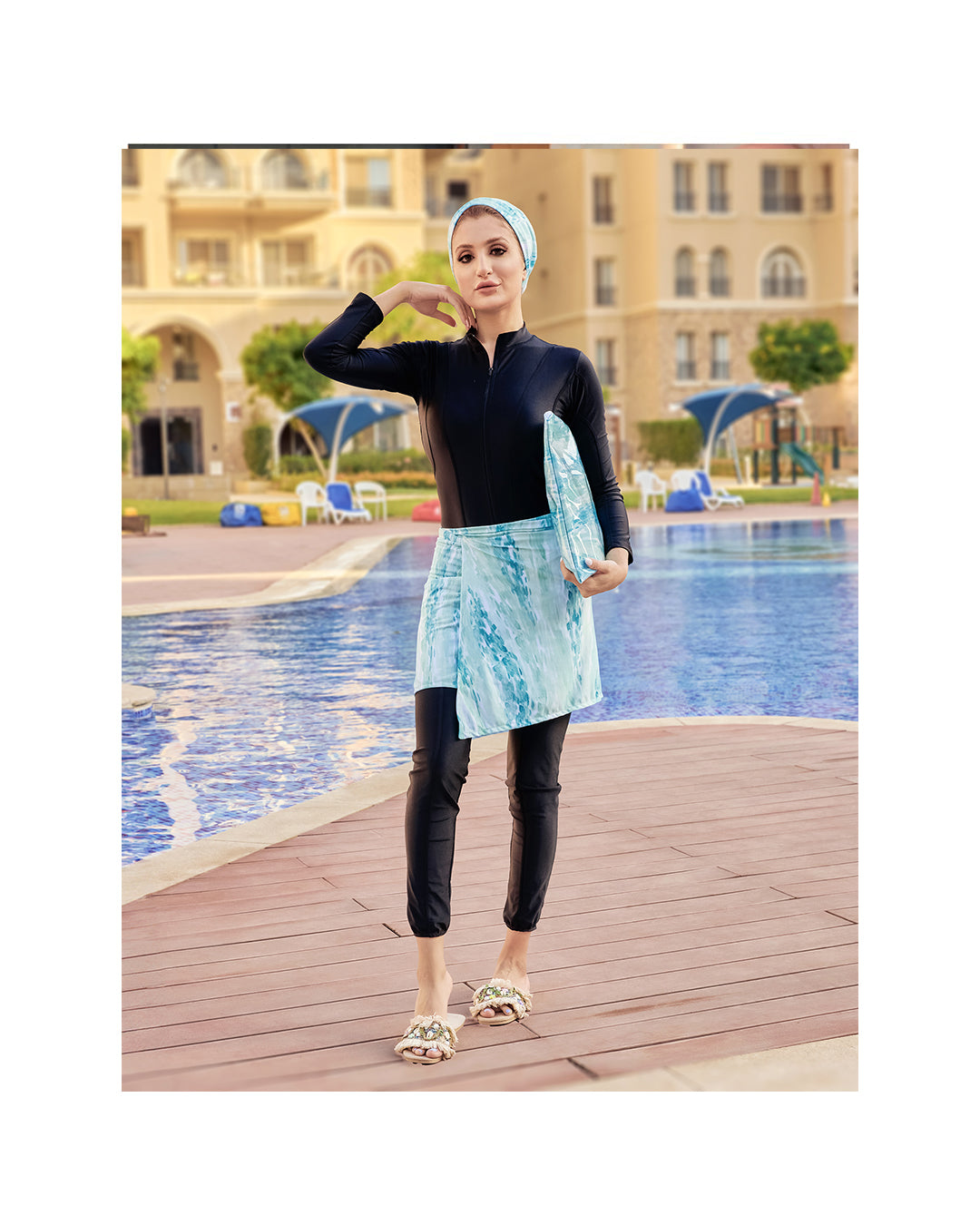 Mint waves Beach set