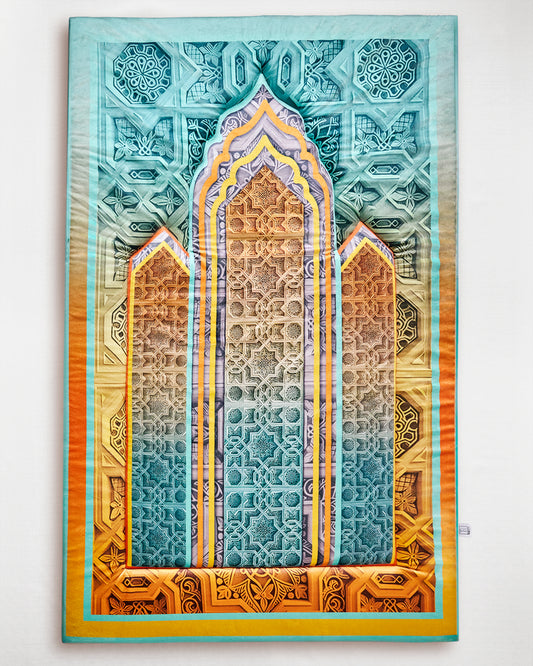Mint Islamic Padded Praying Carpet