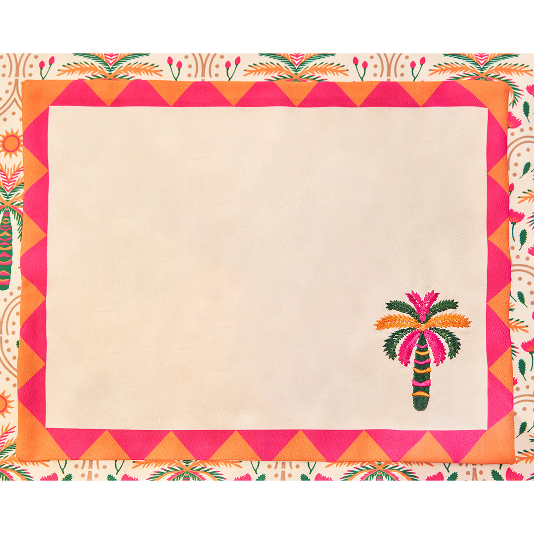 Palms embroidered Placemats