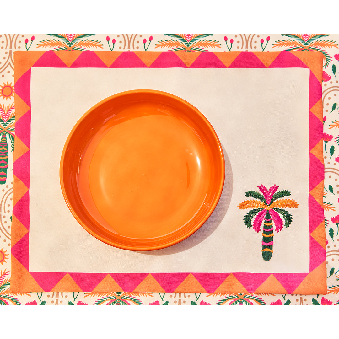 Palms embroidered Placemats