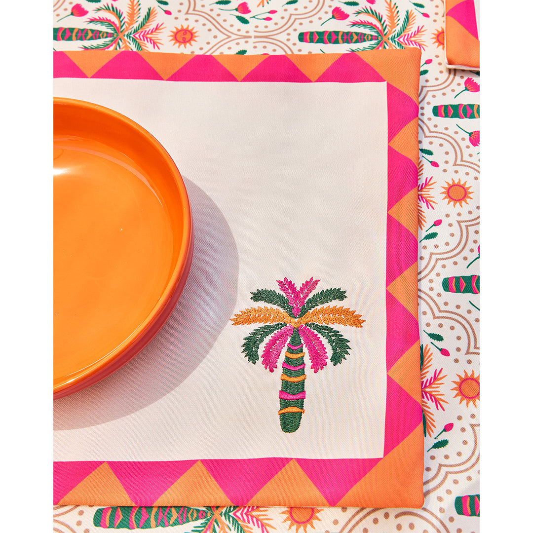 Palms embroidered Placemats